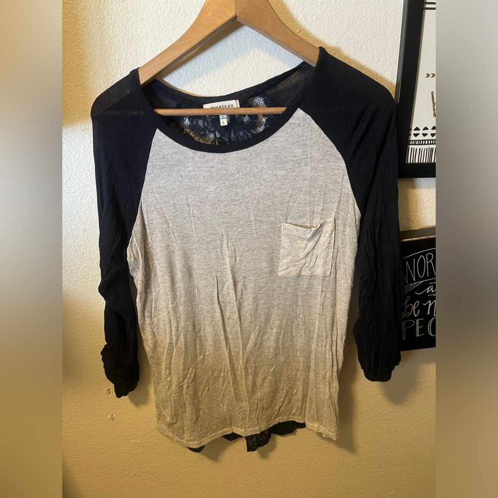 Large lace back shirt